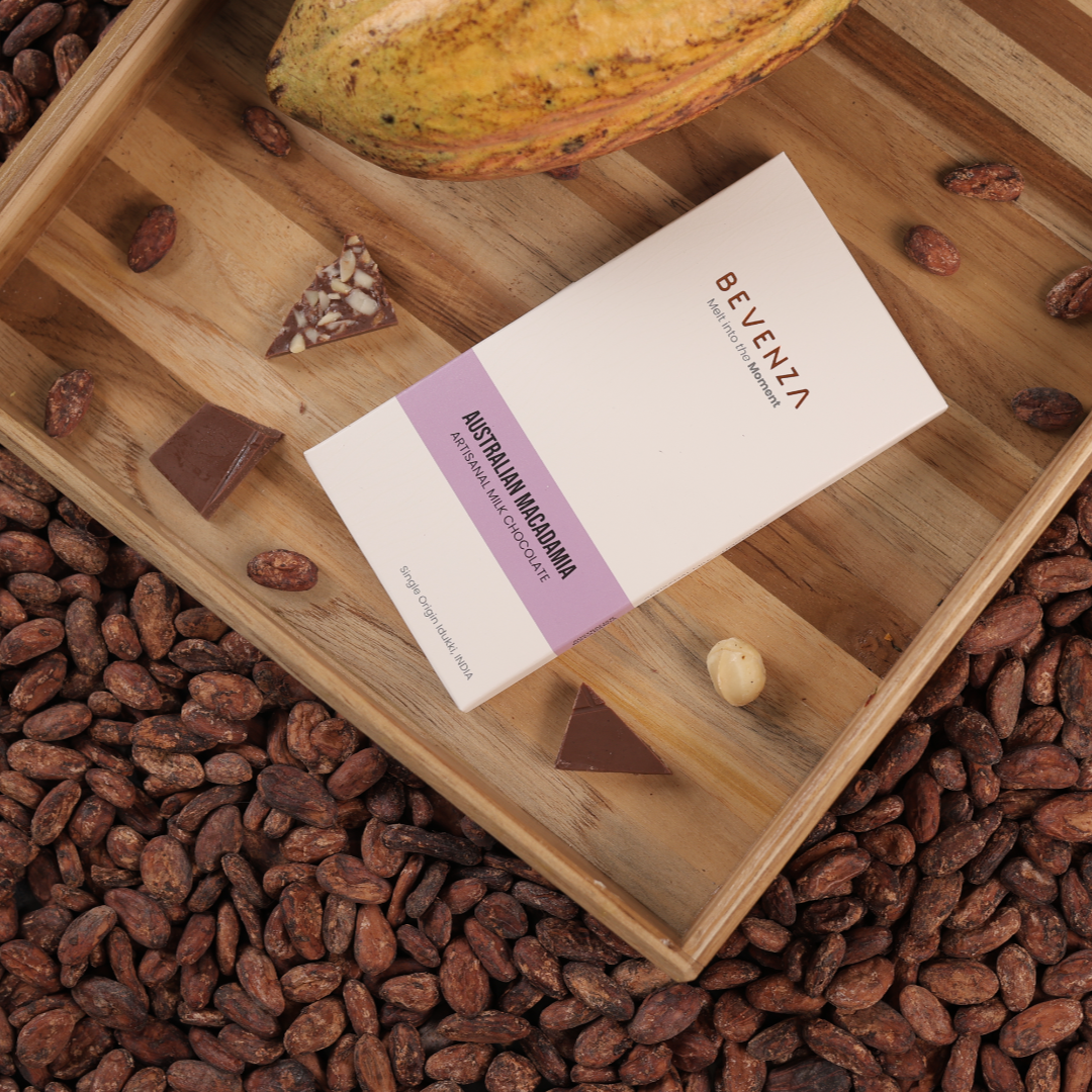Bevenza Australian Macadamia Artisanal Milk Chocolate